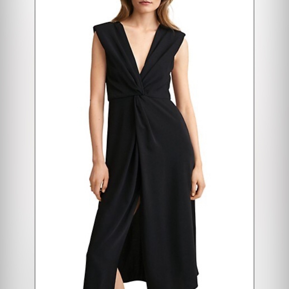 MANGO PADDED SHOULDERS SLEEVELESS DRESS - S2530 - Picture 3 of 7